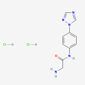 molecular formula C10H13Cl2N5O B1520793 2-氨基-N-[4-(1H-1,2,4-三唑-1-基)苯基]乙酰胺二盐酸盐 CAS No. 1240527-29-0