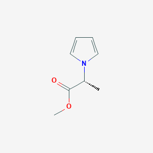 1H-Pyrrole-1-acetic acid, alpha-methyl-, methyl ester, (alphar)-