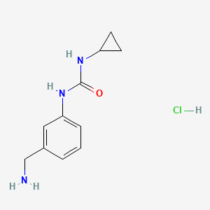 molecular formula C11H16ClN3O B1520797 1-[3-(氨甲基)苯基]-3-环丙基脲盐酸盐 CAS No. 1240527-87-0
