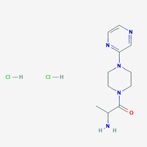 molecular formula C11H19Cl2N5O B1520798 2-氨基-1-[4-(吡嗪-2-基)哌嗪-1-基]丙烷-1-酮二盐酸盐 CAS No. 1251923-63-3