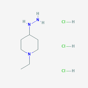 B1520806 1-Ethyl-4-hydrazinylpiperidine trihydrochloride CAS No. 1240528-18-0