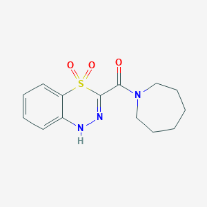 molecular formula C14H17N3O3S B1520808 3-(氮杂环戊-1-基羰基)-1H-4,1,2-苯并噻二嗪 4,4-二氧化物 CAS No. 1251698-96-0