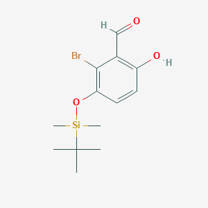 molecular formula C13H19BrO3Si B1520816 2-溴-3-[{叔丁基(二甲基)甲硅烷基}氧基]-6-羟基苯甲醛 CAS No. 347840-64-6