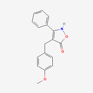 4-[(4-Methoxyphenyl)methyl]-3-phenyl-1,2-oxazol-5(2H)-one