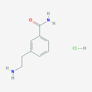 molecular formula C9H13ClN2O B1520821 盐酸3-(2-氨基乙基)苯甲酰胺 CAS No. 1240528-99-7