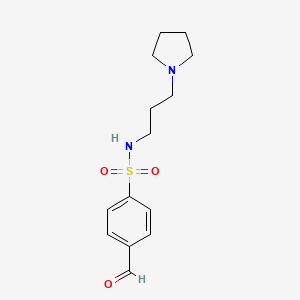 4-formyl-N-(3-pyrrolidin-1-ylpropyl)benzenesulfonamide