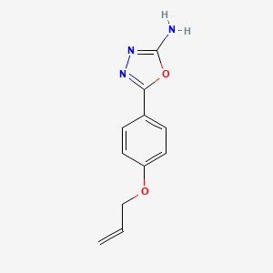 molecular formula C11H11N3O2 B1520824 5-[4-(Allyloxy)phenyl]-1,3,4-oxadiazol-2-amine CAS No. 1219827-68-5