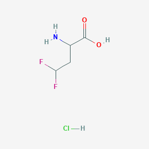 molecular formula C4H8ClF2NO2 B1520825 2-Amino-4,4-difluorobutanoic acid hydrochloride CAS No. 252357-32-7