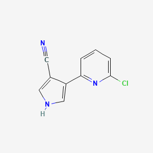 molecular formula C10H6ClN3 B15208263 4-(6-Chloropyridin-2-yl)-1H-pyrrole-3-carbonitrile CAS No. 87388-68-9