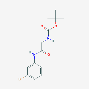 molecular formula C13H17BrN2O3 B1520827 tert-butyl N-{[(3-bromophenyl)carbamoyl]methyl}carbamate CAS No. 1387533-90-5