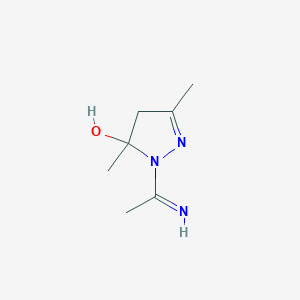 1-(1-Iminoethyl)-3,5-dimethyl-4,5-dihydro-1H-pyrazol-5-ol