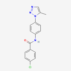 4-Chloro-N-(4-(5-methyl-1H-1,2,3-triazol-1-yl)phenyl)benzamide