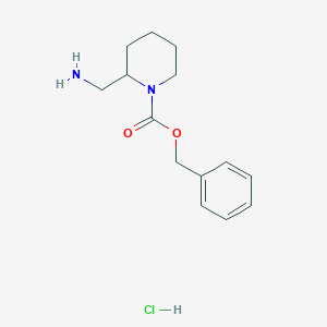 molecular formula C14H21ClN2O2 B1520851 盐酸苄基 2-(氨甲基)哌啶-1-羧酸酯 CAS No. 1159826-44-4