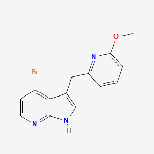 1H-Pyrrolo[2,3-b]pyridine, 4-bromo-3-[(6-methoxy-2-pyridinyl)methyl]-