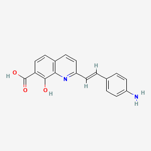 2-(4-Aminostyryl)-8-hydroxyquinoline-7-carboxylic acid