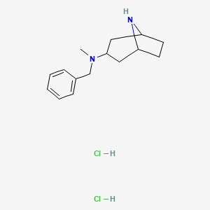 molecular formula C15H24Cl2N2 B1520856 N-Benzyl-N-methyl-8-azabicyclo[3.2.1]octan-3-amine dihydrochloride CAS No. 1215341-55-1