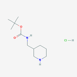 molecular formula C11H23ClN2O2 B1520859 叔丁基（哌啶-3-基甲基）氨基甲酸酯盐酸盐 CAS No. 1159826-67-1