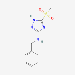 molecular formula C10H12N4O2S B1520863 N-benzyl-3-methanesulfonyl-1H-1,2,4-triazol-5-amine CAS No. 1020966-14-6