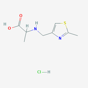 2-{[(2-Methyl-1,3-thiazol-4-yl)methyl]amino}propanoic acid hydrochloride