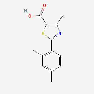 molecular formula C13H13NO2S B1520875 2-(2,4-二甲苯基)-4-甲基-1,3-噻唑-5-羧酸 CAS No. 1152597-25-5
