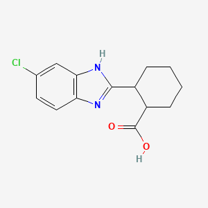 molecular formula C14H15ClN2O2 B1520877 2-(5-氯-1H-1,3-苯并二唑-2-基)环己烷-1-羧酸 CAS No. 1152551-69-3
