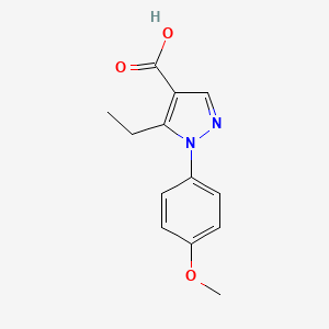 molecular formula C13H14N2O3 B1520878 5-乙基-1-(4-甲氧基苯基)-1H-吡唑-4-羧酸 CAS No. 1119490-22-0