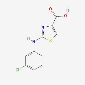 molecular formula C10H7ClN2O2S B1520879 2-[(3-Chlorophenyl)amino]-1,3-thiazole-4-carboxylic acid CAS No. 1172445-60-1