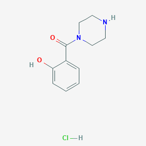 molecular formula C11H15ClN2O2 B1520883 2-(哌嗪-1-基羰基)苯酚盐酸盐 CAS No. 1170899-10-1