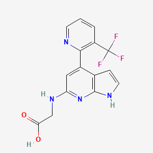 2-((4-(3-(Trifluoromethyl)pyridin-2-yl)-1H-pyrrolo[2,3-b]pyridin-6-yl)amino)acetic acid