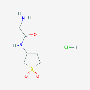 molecular formula C6H13ClN2O3S B1520889 盐酸2-氨基-N-(1,1-二氧化四氢噻吩-3-基)乙酰胺 CAS No. 1171437-18-5