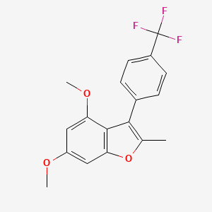 4,6-Dimethoxy-2-methyl-3-[4-(trifluoromethyl)phenyl]-1-benzofuran