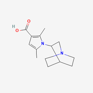 molecular formula C14H20N2O2 B1520891 1-(1-氮杂双环[2.2.2]辛-3-基)-2,5-二甲基-1H-吡咯-3-羧酸 CAS No. 1000930-76-6