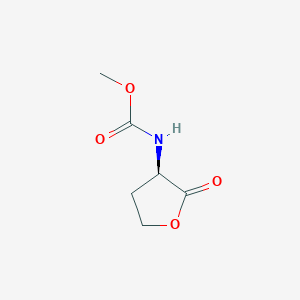 molecular formula C6H9NO4 B15208913 (R)-Methyl (2-oxotetrahydrofuran-3-yl)carbamate 