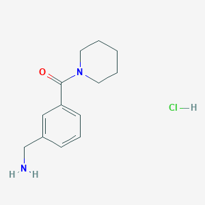 molecular formula C13H19ClN2O B1520894 1-[3-(哌啶-1-基甲酰)苯基]甲胺盐酸盐 CAS No. 1171332-00-5