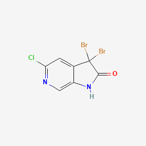 3,3-Dibromo-5-chloro-1H-pyrrolo[2,3-c]pyridin-2(3H)-one