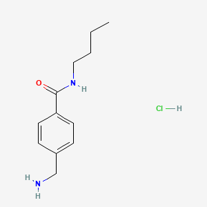 molecular formula C12H19ClN2O B1520895 4-(氨甲基)-N-丁基苯甲酰胺盐酸盐 CAS No. 1158263-81-0