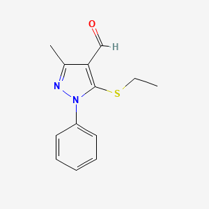 5-(Ethylsulfanyl)-3-methyl-1-phenyl-1H-pyrazole-4-carbaldehyde