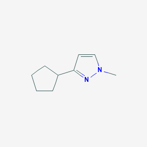 molecular formula C9H14N2 B15208952 3-cyclopentyl-1-methyl-1H-pyrazole 