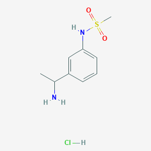 molecular formula C9H15ClN2O2S B1520896 N-[3-(1-氨基乙基)苯基]甲磺酰胺盐酸盐 CAS No. 1170616-25-7