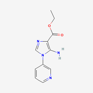 molecular formula C11H12N4O2 B1520897 ethyl 5-amino-1-(pyridin-3-yl)-1H-imidazole-4-carboxylate CAS No. 1160472-66-1