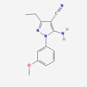 5-Amino-3-ethyl-1-(3-methoxyphenyl)-1h-pyrazole-4-carbonitrile