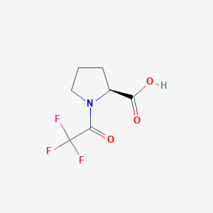 molecular formula C7H8F3NO3 B15209010 1-(Trifluoroacetyl)-L-proline 