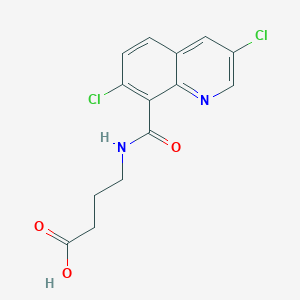 4-[(3,7-Dichloroquinoline-8-carbonyl)amino]butanoic acid