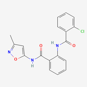 2-chloro-N-(2-((3-methylisoxazol-5-yl)carbamoyl)phenyl)benzamide