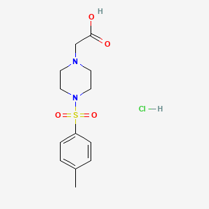 molecular formula C13H19ClN2O4S B1520910 2-[4-(4-Methylbenzenesulfonyl)piperazin-1-yl]acetic acid hydrochloride CAS No. 1171325-50-0