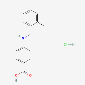molecular formula C15H16ClNO2 B1520912 4-{[(2-甲苯基)甲基]氨基}苯甲酸盐酸盐 CAS No. 1172716-00-5