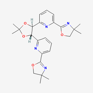 2,2'-(6,6'-((4S,5S)-2,2-Dimethyl-1,3-dioxolane-4,5-diyl)bis(pyridine-6,2-diyl))bis(4,4-Dimethyl-4,5-dihydrooxazole)