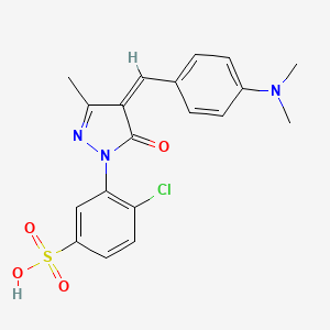 4-Chloro-3-(4-(4-(dimethylamino)benzylidene)-3-methyl-5-oxo-4,5-dihydro-1H-pyrazol-1-yl)benzenesulfonic acid