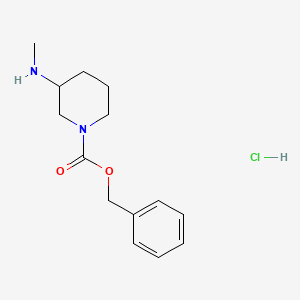 molecular formula C14H21ClN2O2 B1520939 Benzyl 3-(methylamino)piperidine-1-carboxylate hydrochloride CAS No. 1179359-63-7