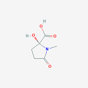 molecular formula C6H9NO4 B15209397 (R)-2-Hydroxy-1-methyl-5-oxopyrrolidine-2-carboxylic acid 